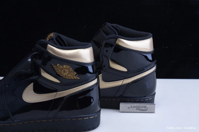 Cheap Husky 555088-032 AIR 1 JORDAN HIGH BLACK RETRO GOLD (2020) METALLIC 0818